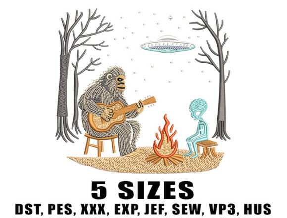 Bigfoot Plays Guitar Embroidery Designs Review