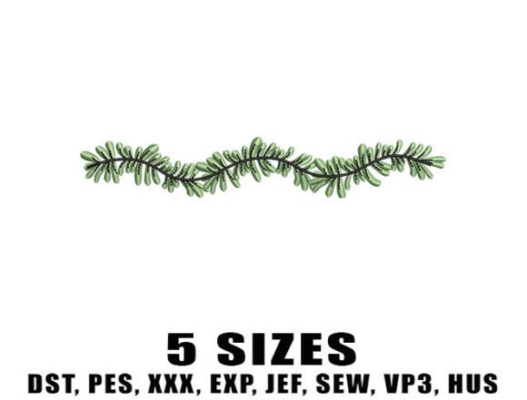 Christmas Pine Garland Embroidery Design Review