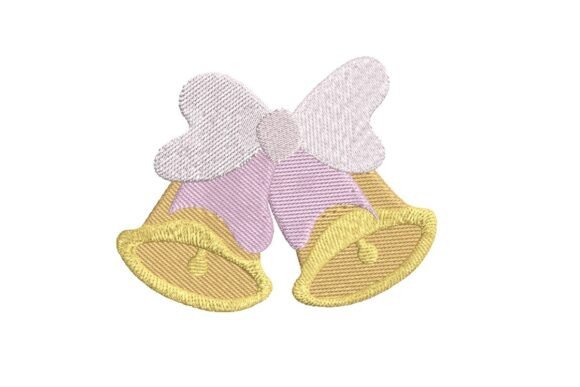 Classic Wedding Bells with Bow Embroidery Design Review