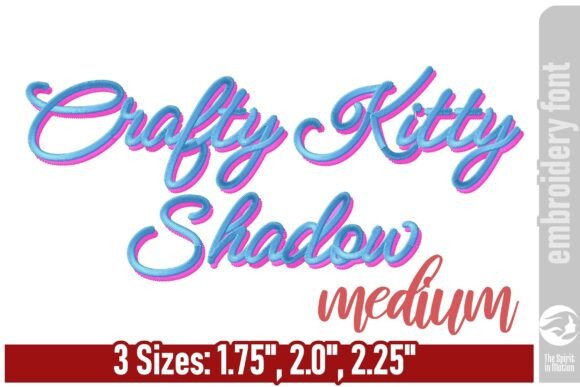 Crafty Kitty Shadow Embroidery Font - M Review