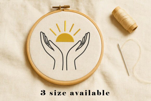 Hands Holding Sun Embroidery Design Review