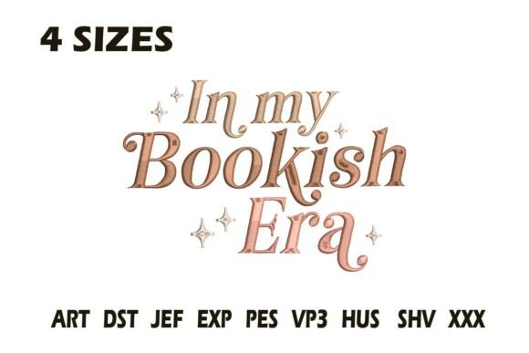 In My Bookish Era Embroidery Design