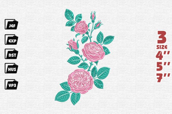 Romantic Rose Stems Embroidery Review