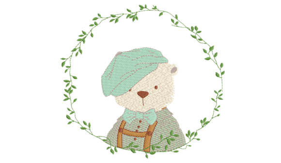 Vintage Bear with Cap Embroidery Design Review